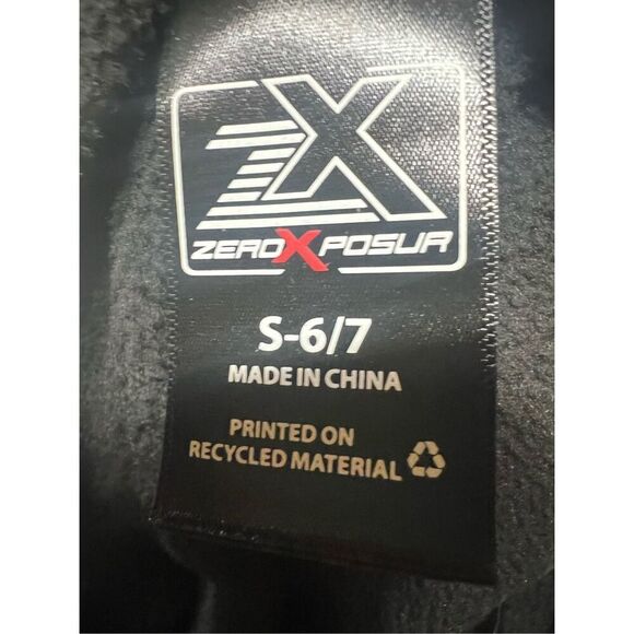 Zero X Posur Kids Bib Snow Pants Black Sz S 6-7 NWT - Picture 3 of 6